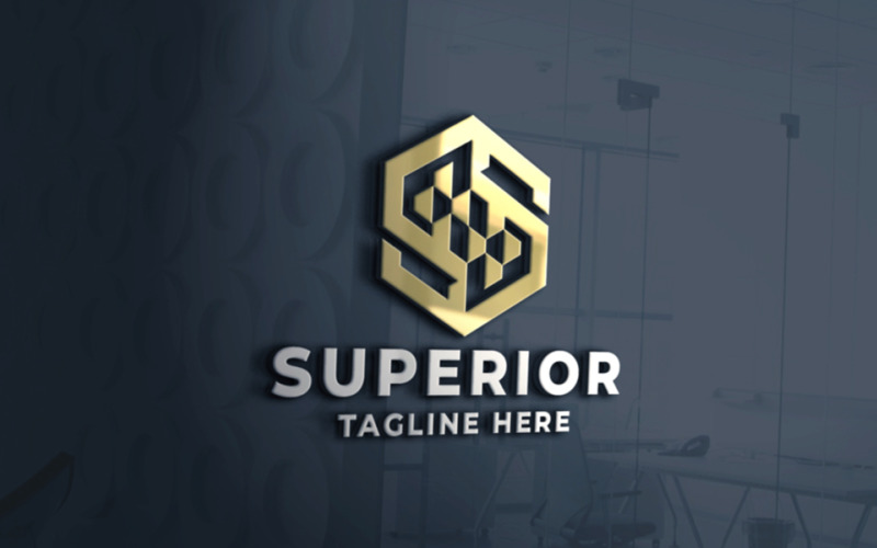 Modello di logo Pro lettera S superiore