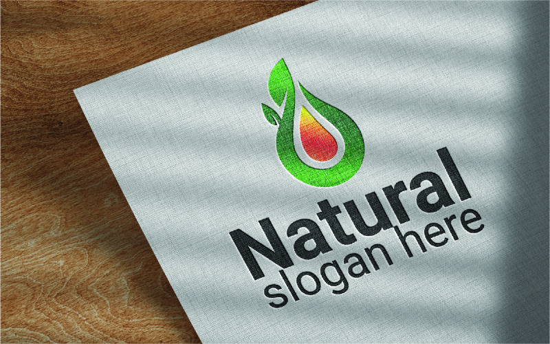 Natuurlijke olie Business Vector Logo ontwerpsjabloon