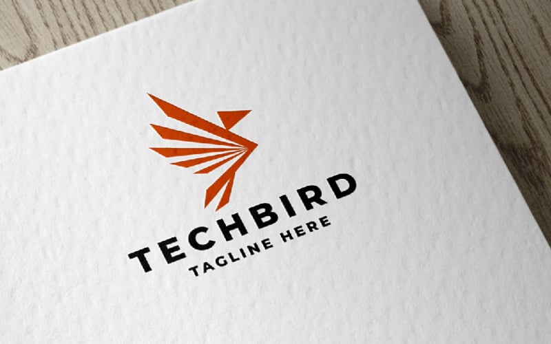 Plantilla de logotipo Tech Bird Pro