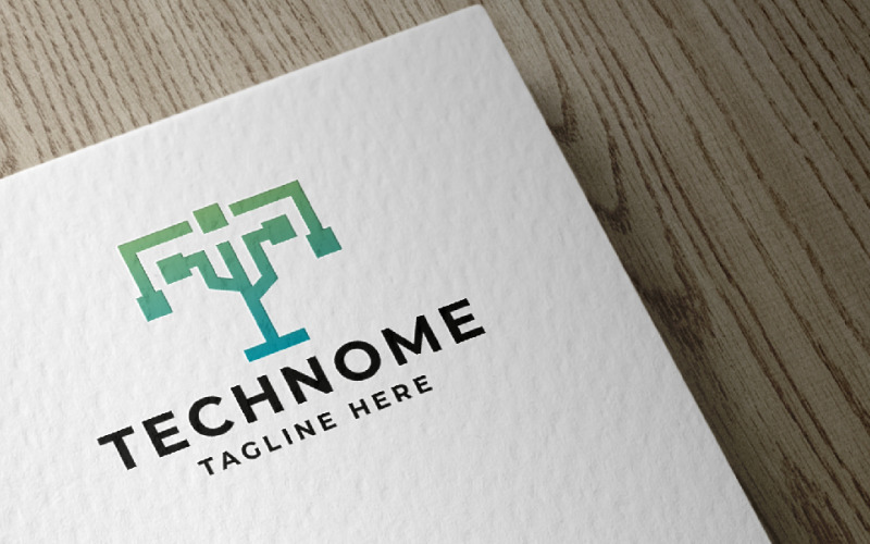 Шаблон логотипа Technome Letter T Pro