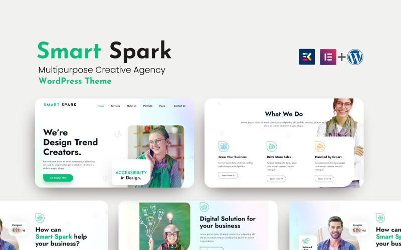Smart Spark - Tema multipropósito de WordPress para agencias creativas