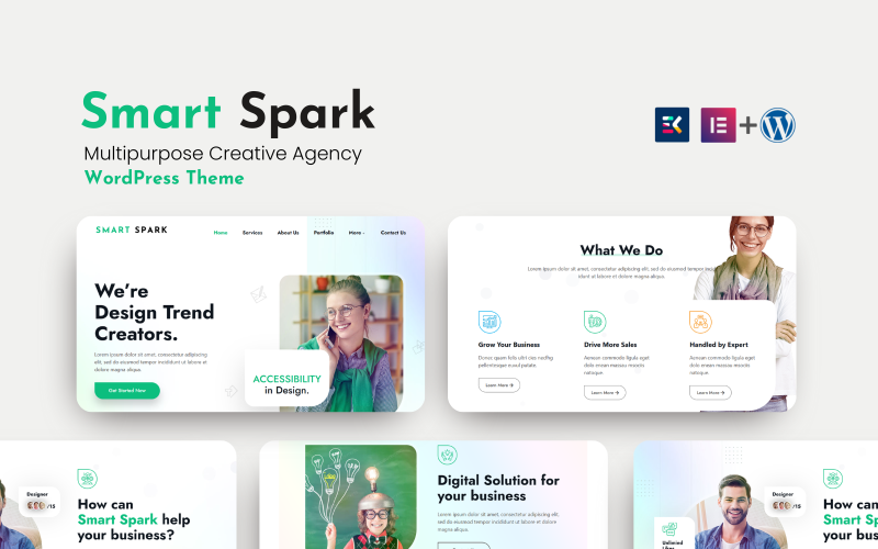 Smart Spark - Thème WordPress pour agence créative polyvalente