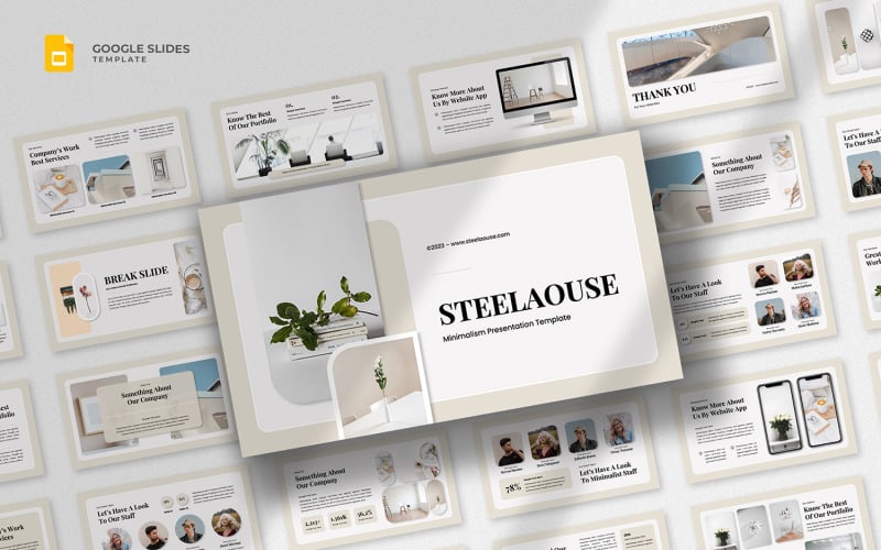 Steelaouse – мінімалістичний шаблон Google Slides