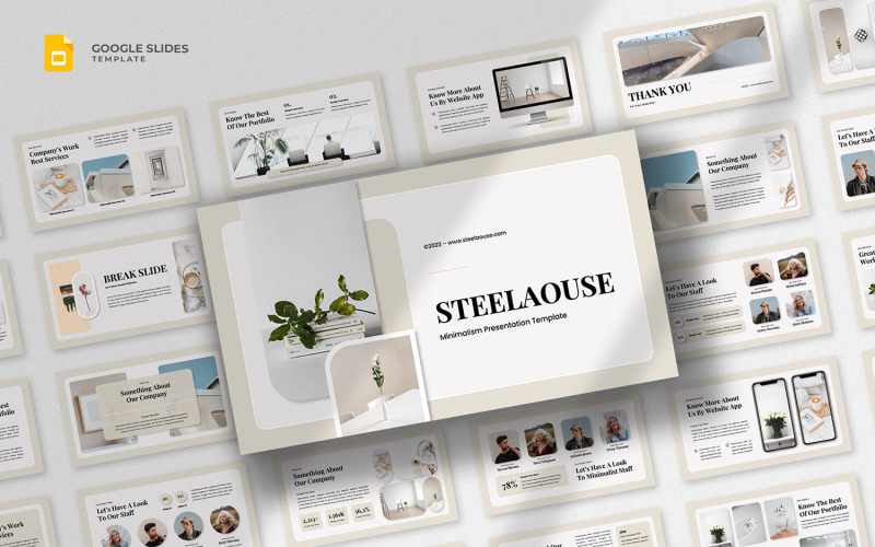 Steelaouse - Minimalistisk Google Slides-mall