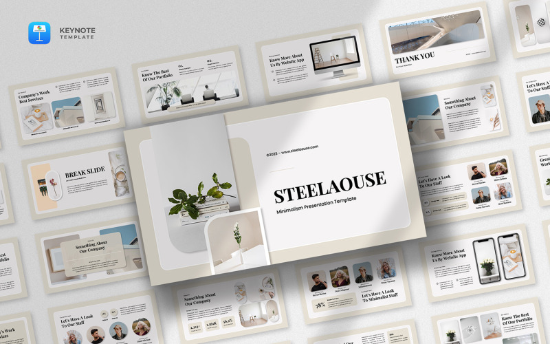 Steelaouse - Modello di nota chiave minimalista