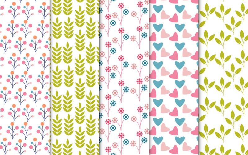 Blattmuster-Dekorationsbündel-Vektor