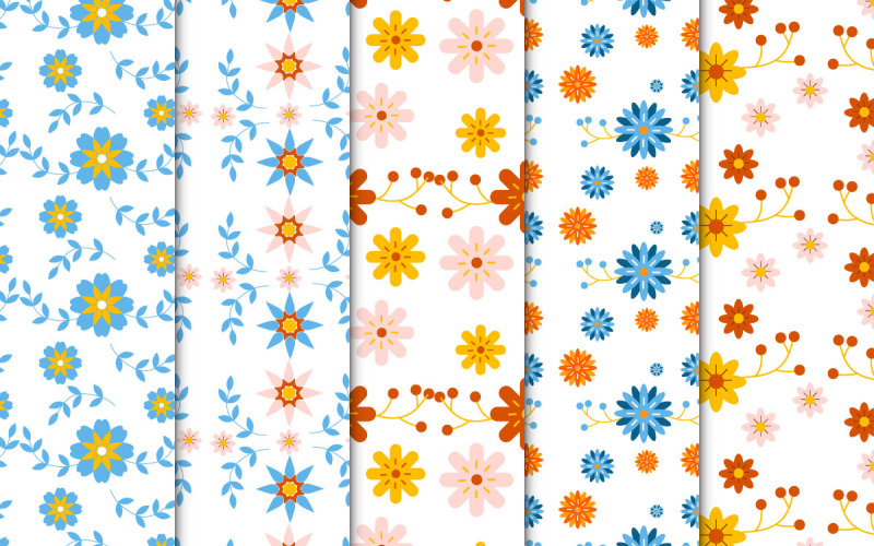 Bloemenpatroon en achtergrondbundel