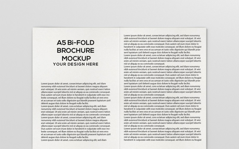 Brochure - Mockup di brochure a doppia piegatura A5 11