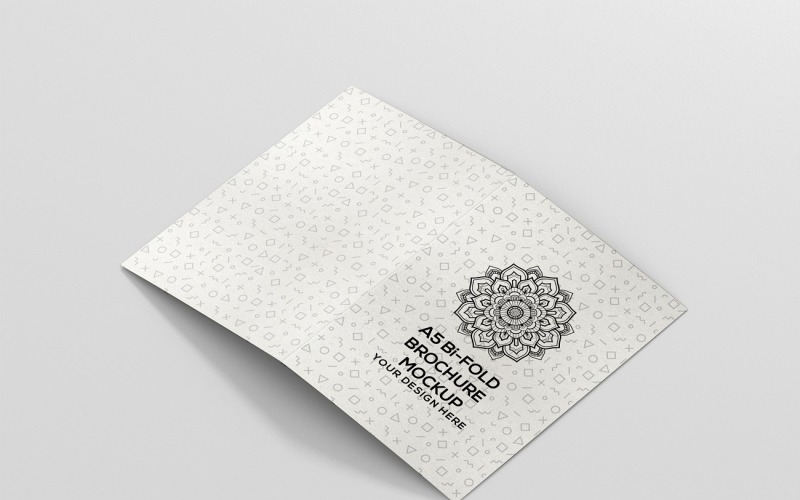Brochure - Mockup di brochure a doppia piegatura A5 7