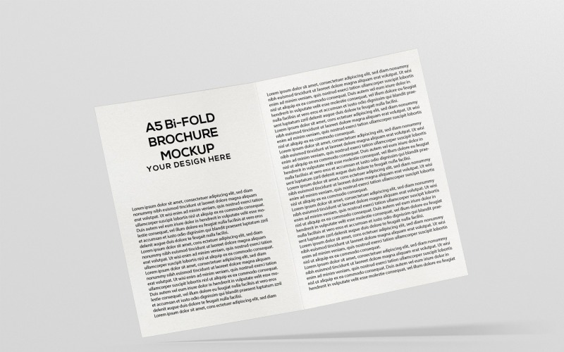 Brochure - Mockup di brochure a doppia piegatura A5 9