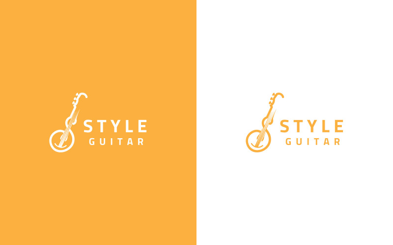 Stil-Gitarre-Logo-Vorlage