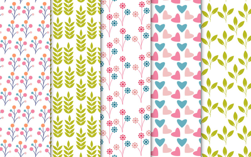 Vecteur de paquet de décoration de motif de feuille