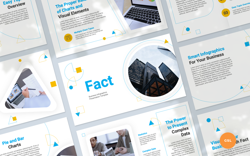 Fakt – Business-Infografik-Präsentation Google Slides-Vorlage