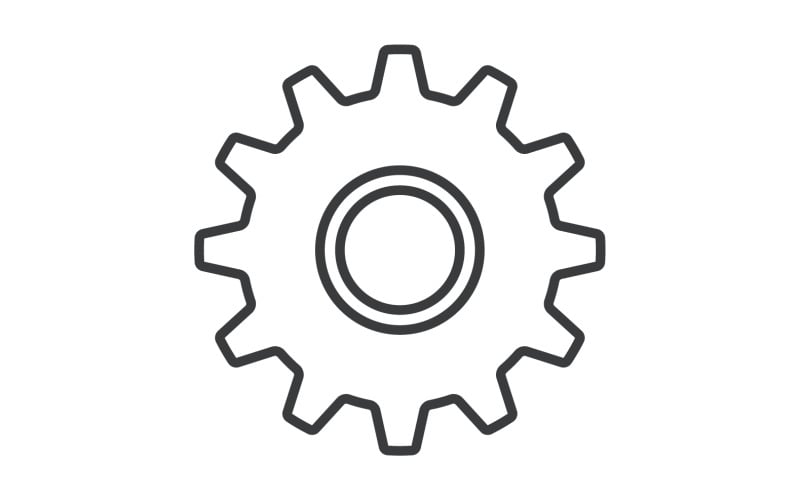 Fogaskerék ikon embléma sablon vektor v14