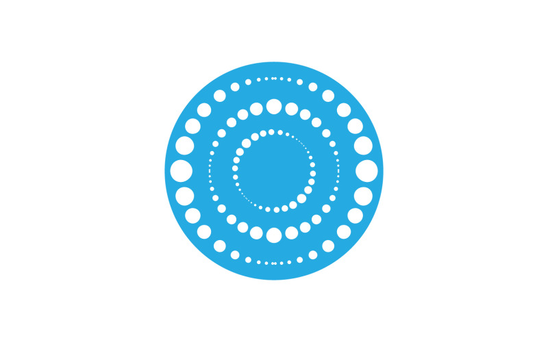 Halftone logo cirkel stippen vector illustratie v20