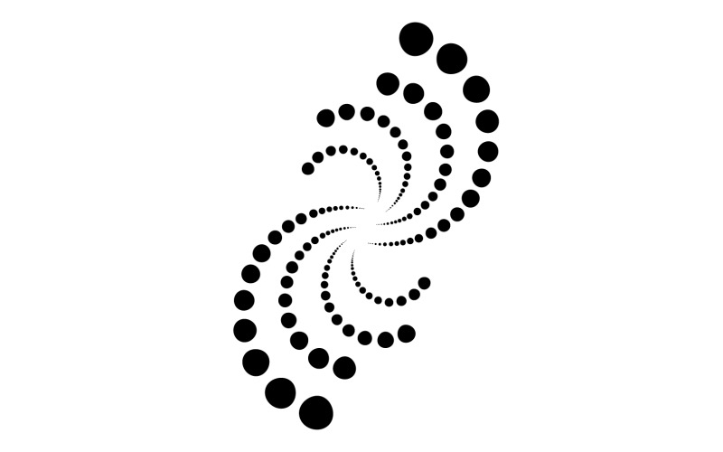 Ilustração vetorial de pontos de círculo de logotipo de meio-tom v14