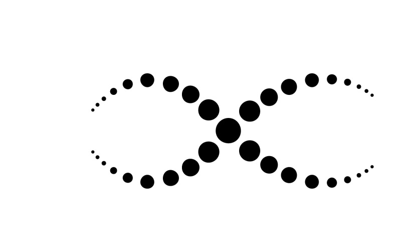 Logo demi-teinte cercle points vector illustration v10