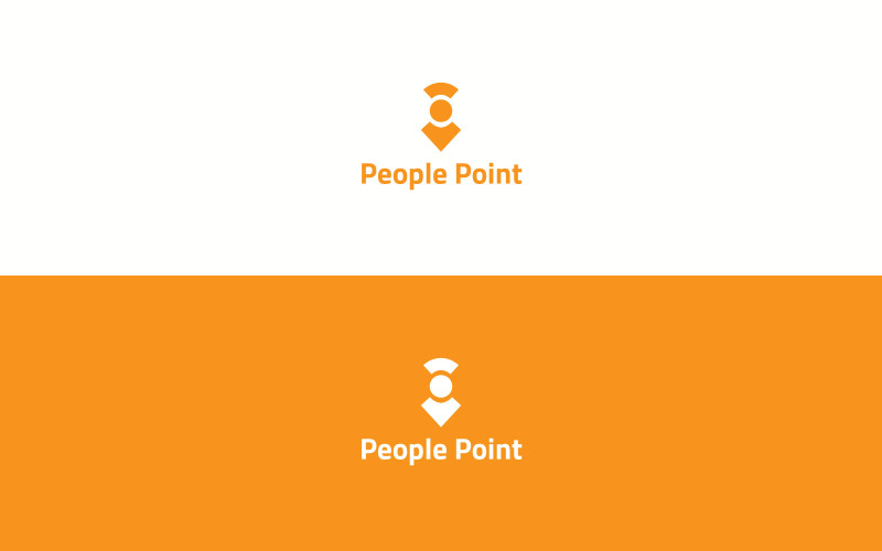 Modèle de conception de logo People Point