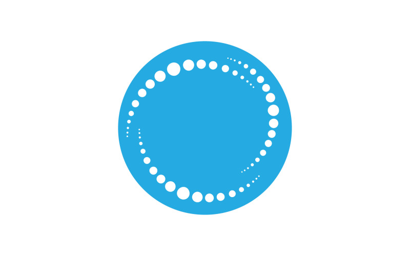 Noktalı resim logo daire noktalar vektör çizim v17