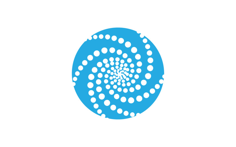 Noktalı resim logo daire noktalar vektör çizim v19
