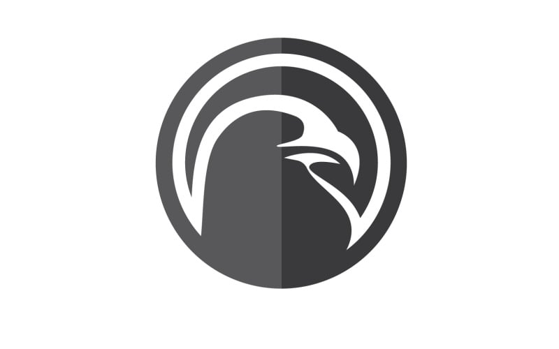 Testa d'aquila Icona vettore logo Vettore modello v3