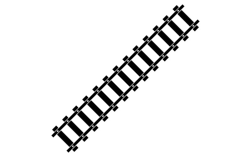 Binari del treno vector logo design v4