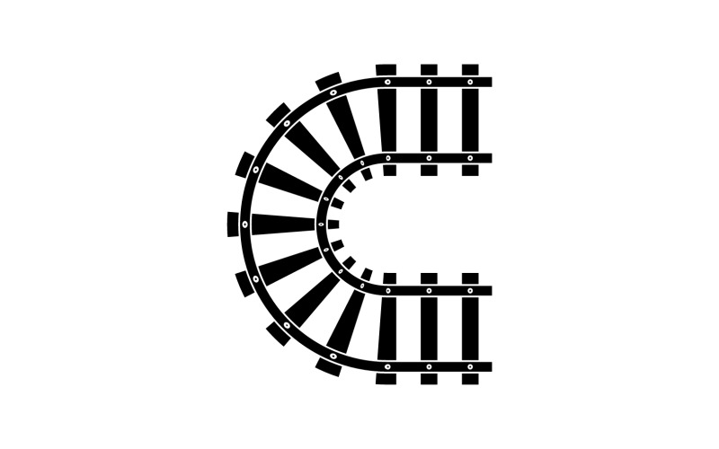 Création de logo vectoriel de voies ferrées v7