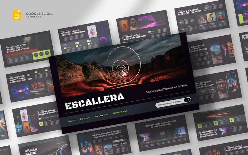 Escallera - Creative Agency Google 幻灯片模板