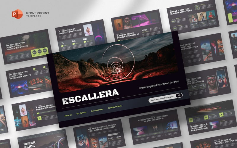Escallera – Kreatív Ügynökség Powerpoint sablon