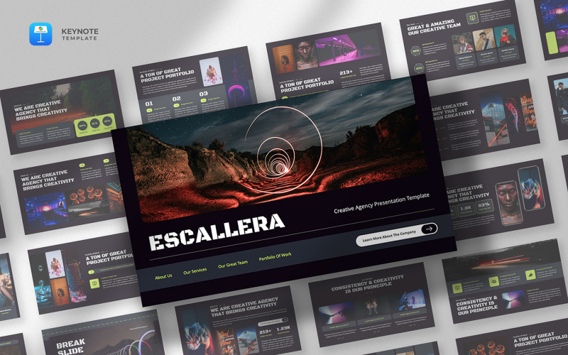 Escallera - Шаблон Keynote для креативного агентства