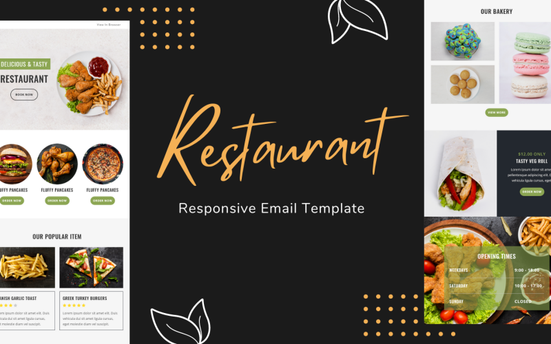Ristorante - Modello di email reattivo multiuso