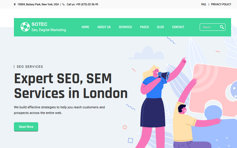 Sotec - HTML-шаблон SEO и цифрового маркетинга