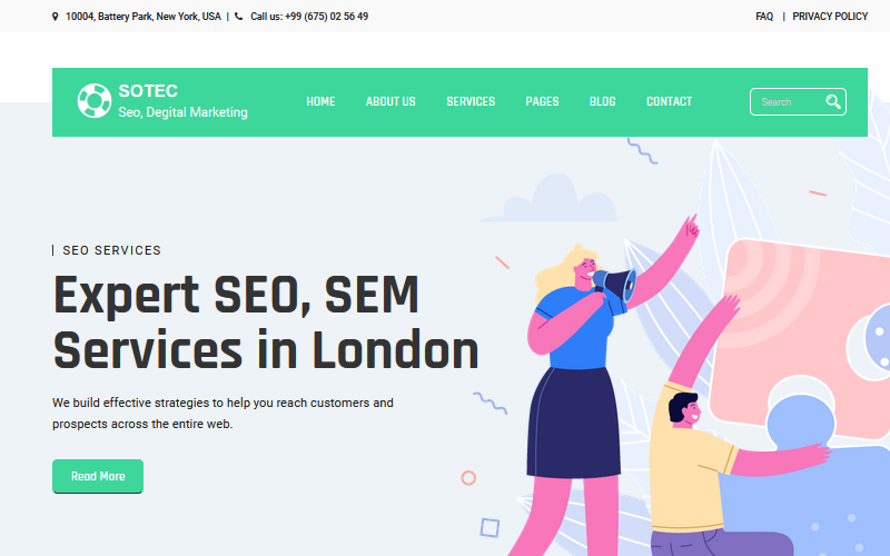 Sotec – HTML-Vorlage für SEO und digitales Marketing
