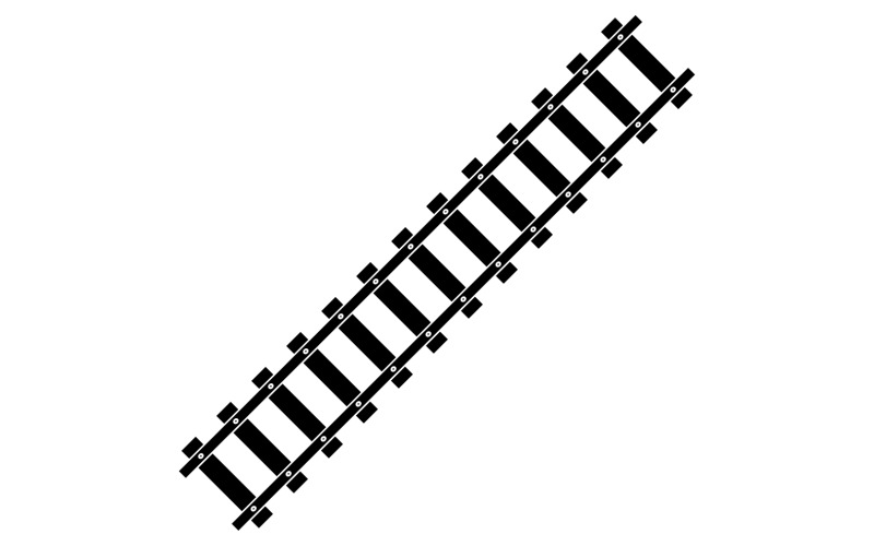 Trilhos de trem design de logotipo vetorial v4