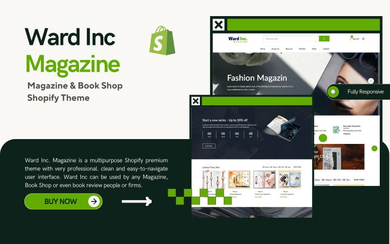 Журнал Ward Inc. — тема Shopify для журналов и книжных магазинов