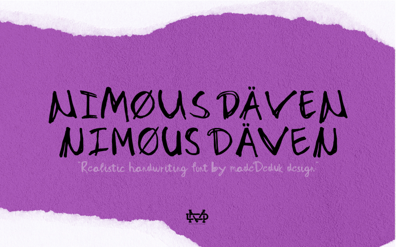 Nimous Daven — ręcznie rysowana czcionka
