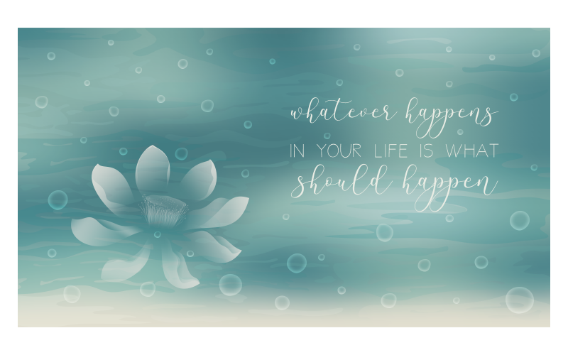 Fond vert inspirant 14400x8100px avec message sur le fait de suivre le courant