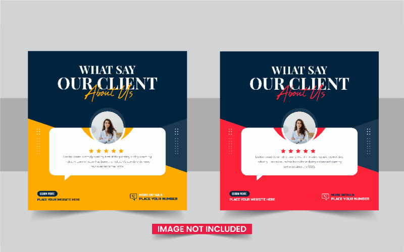 Creatieve klantfeedback social media post-sjabloon