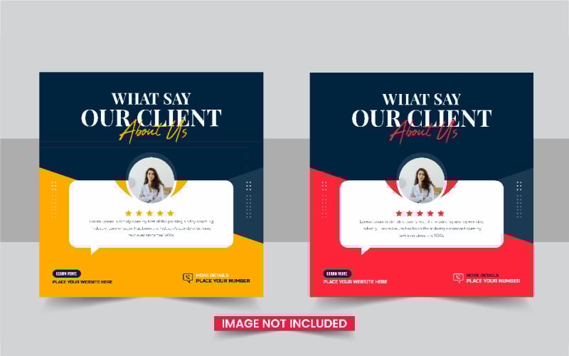 Creative customer feedback social media post template