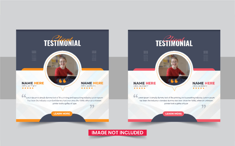 Modern kundfeedback mall för inlägg på sociala medier Layout
