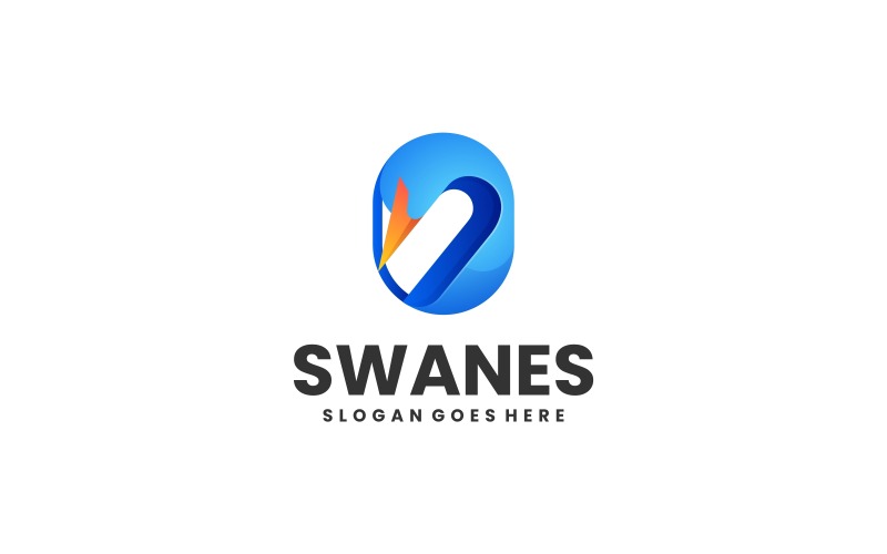 Swanes Gradiënt Kleurrijk Logo