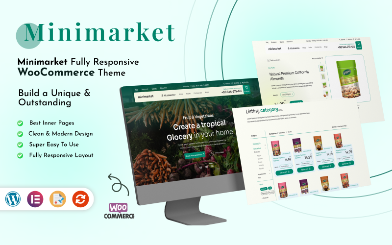 Minimarket - Online Food Store WooCommerce-tema