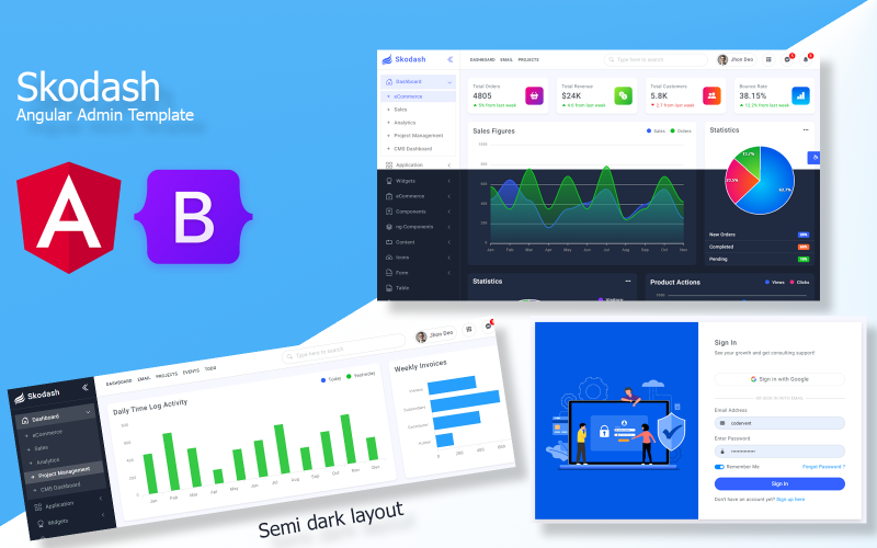 Modelo de administração Skodash - Angular 13+ Bootstrap 5