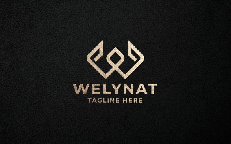 Modelo de logotipo Welynat Letter W Pro