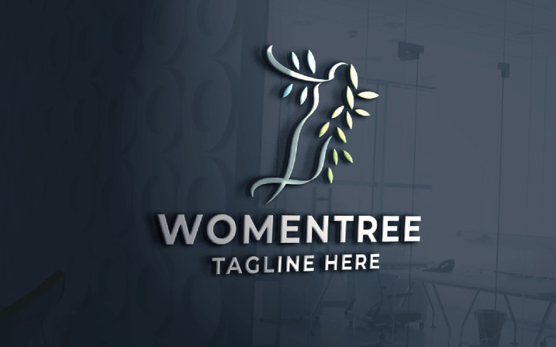 Plantilla de logotipo de Women Tree Pro
