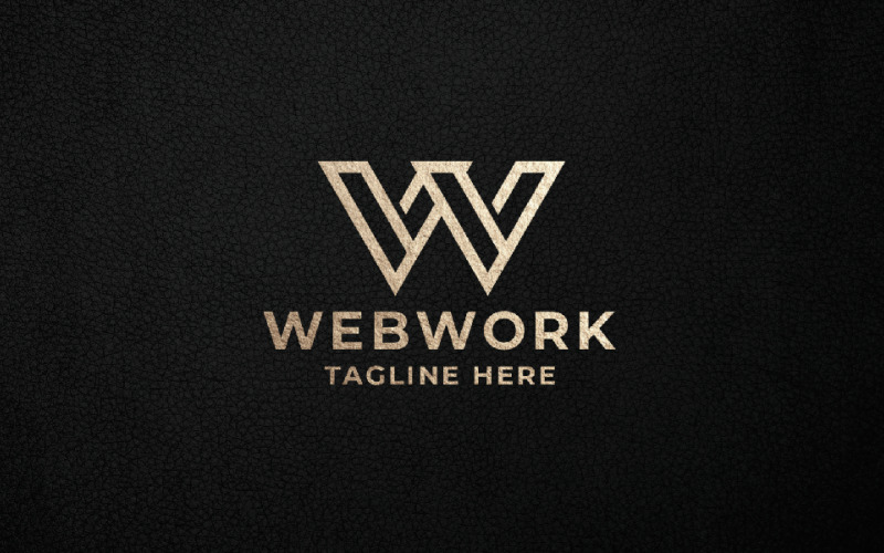 Шаблон логотипа Web Work Pro