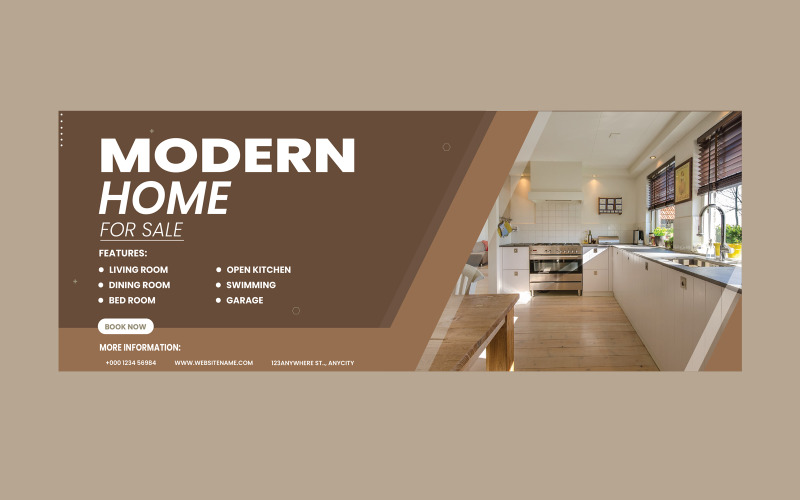 Facebook-Cover-Banner-Design-Vorlage für Dream Home