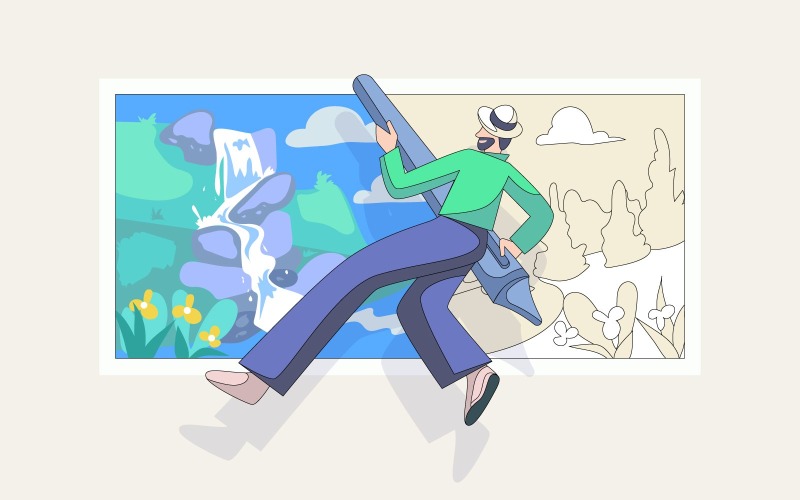 Illustrations de concept d'artiste numérique Art vectoriel