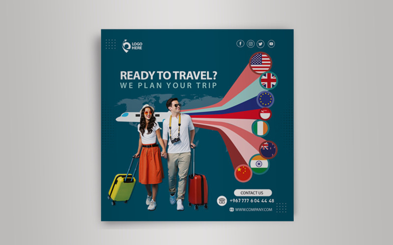 Dépliant d'agence de voyage moderne - Voyage - Voyage - Divertissement