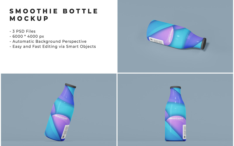 Modello mockup di bottiglia di frullato